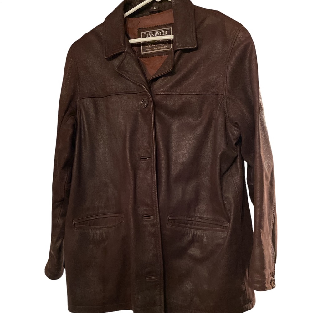 OAKWOOD Mens leather jacket size L